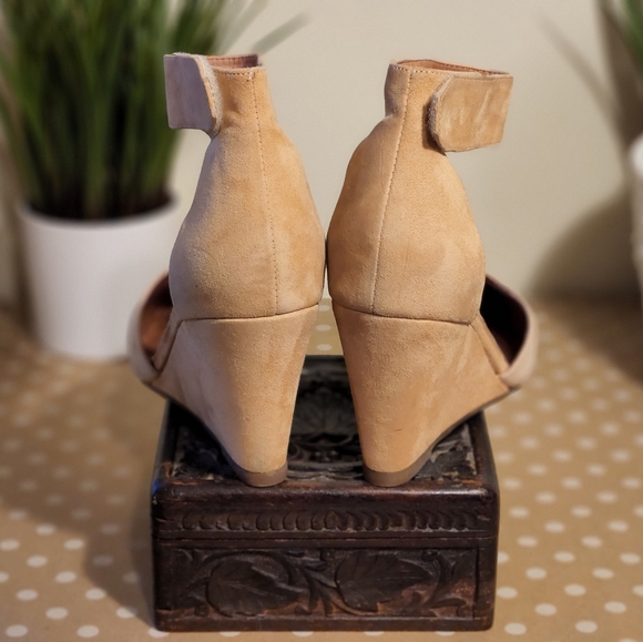 Vintage by Jeffrey Campbell Tatum Leather Reptile Embosses Pointed Toe Wedge - Picture 2 of 6